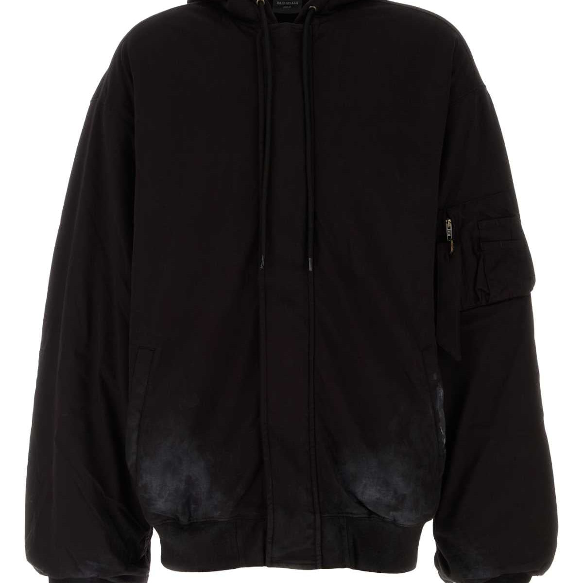 BALENCIAGA Oversized Cotton Padded Bomber Hoodie for Men