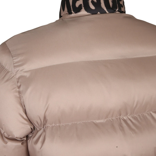 Alexander Mcqueen Men Graffiti Logo Print Down Jacket