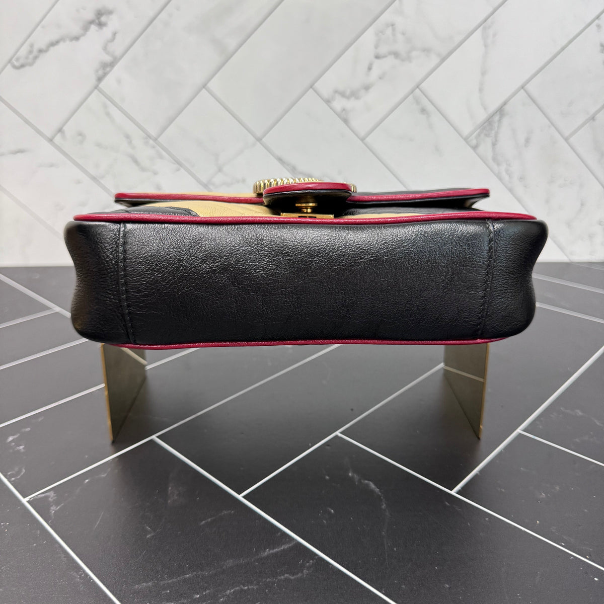 Gucci Marmont Tri Color Small Torchon Matelasse Crossbody Bag