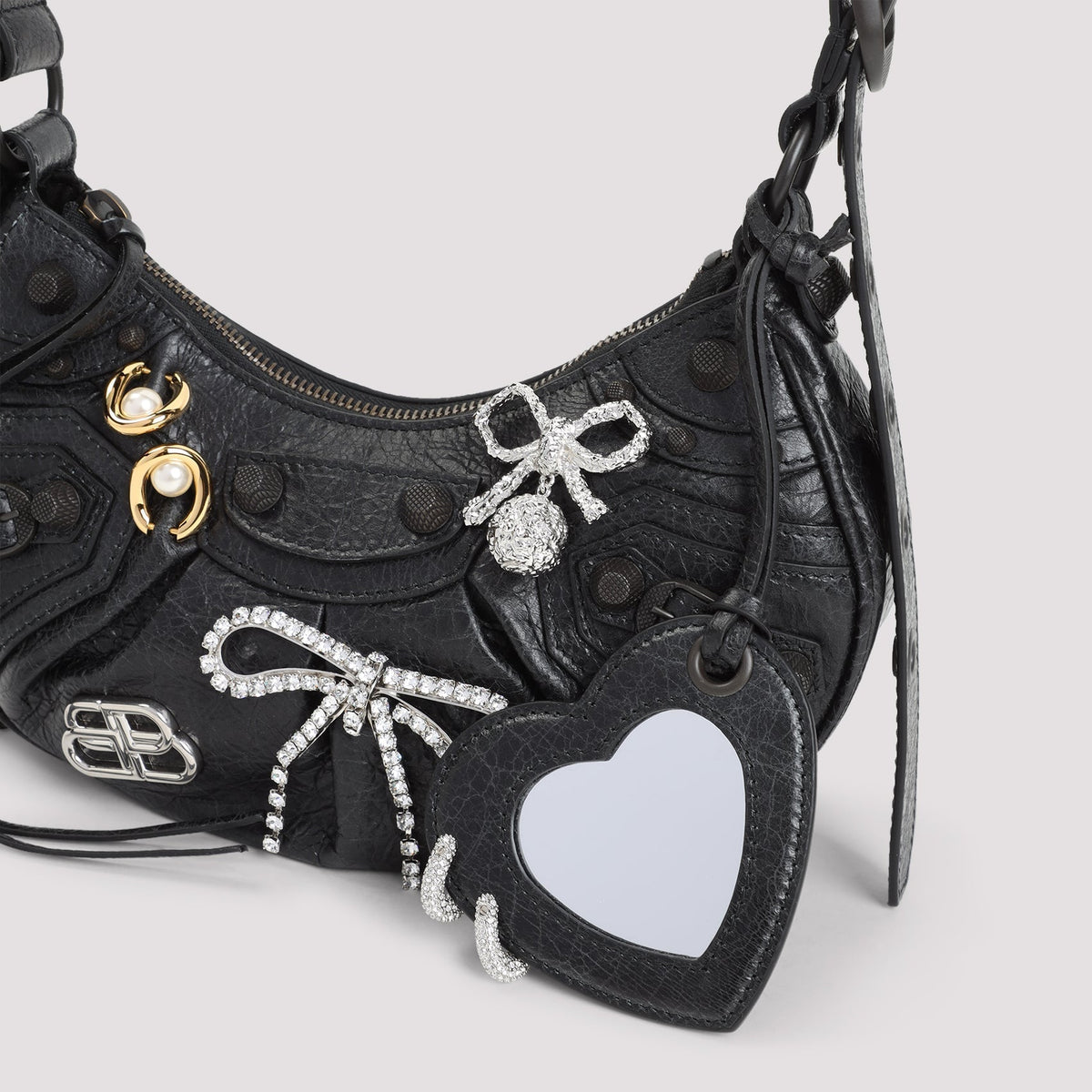 BALENCIAGA Mini Leather Shoulder Handbag