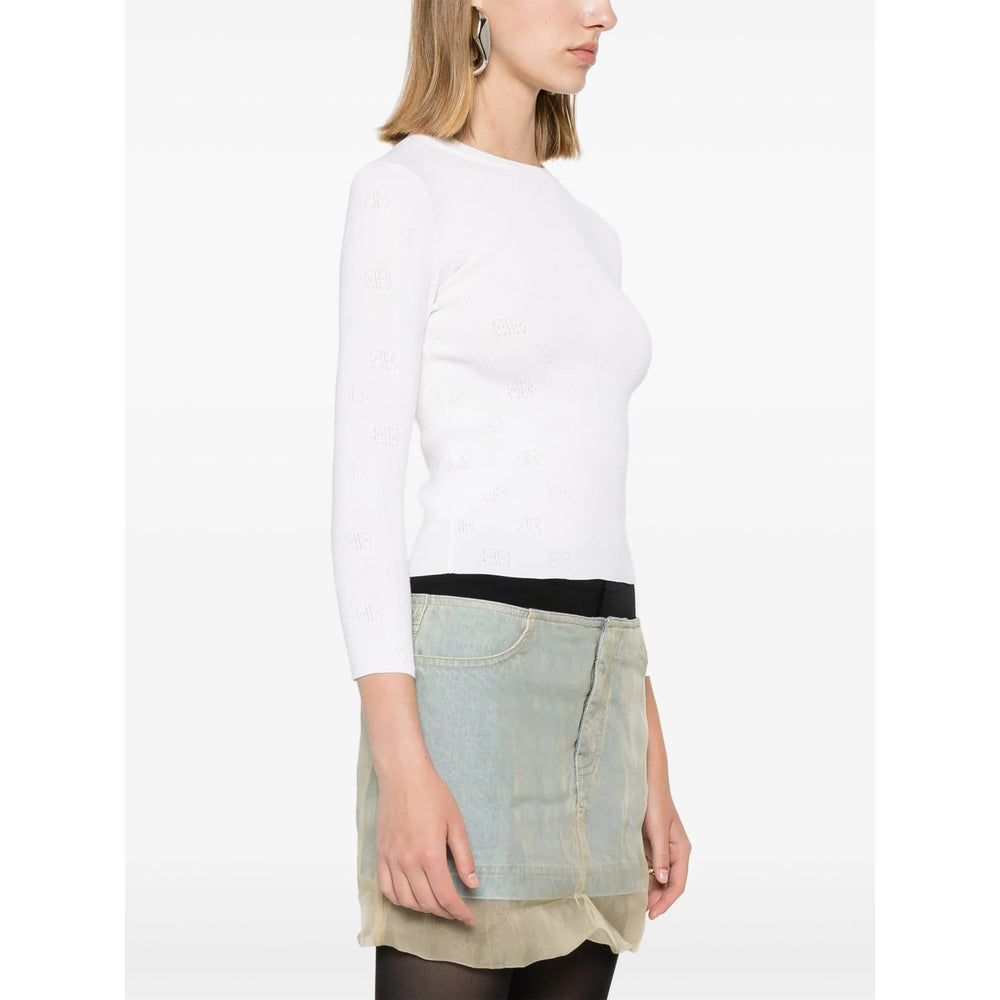 Balenciaga White Knitwear - Jumpers Women