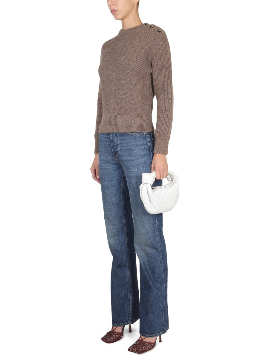 Bottega Veneta Women Alpaca Knit With Chevron Pattern