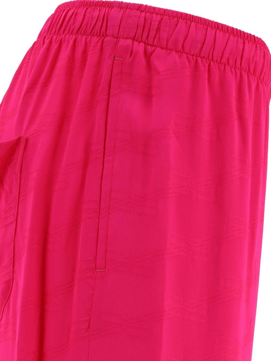 BALENCIAGA Pleated Straight Leg Trousers for Women