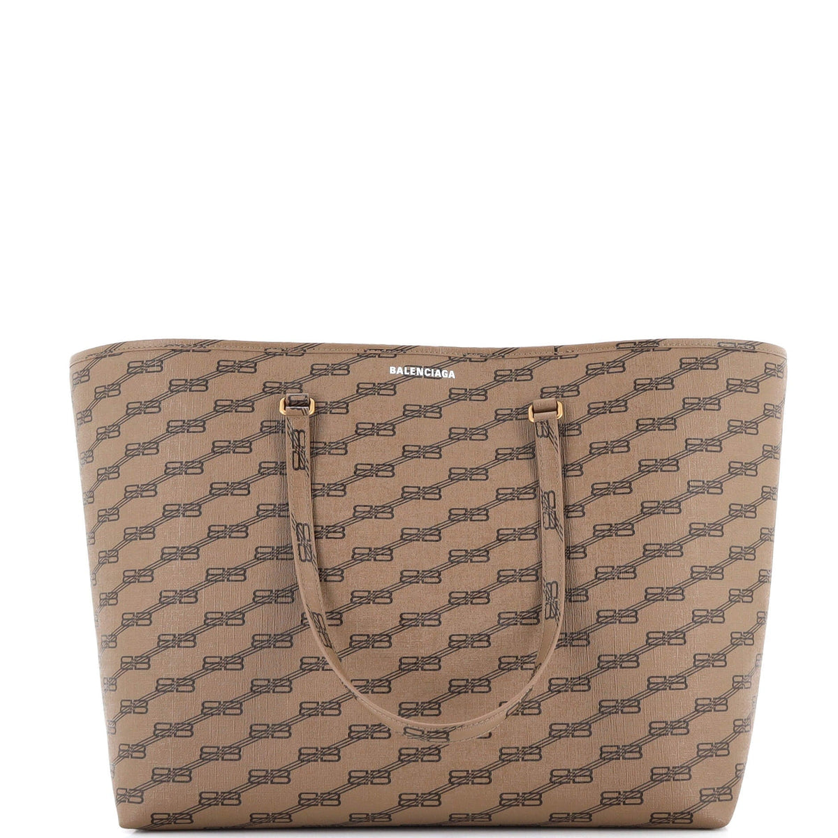 Balenciaga Signature East-West Shopper Tote Allover Logo BB Monogram Coated Canvas Large