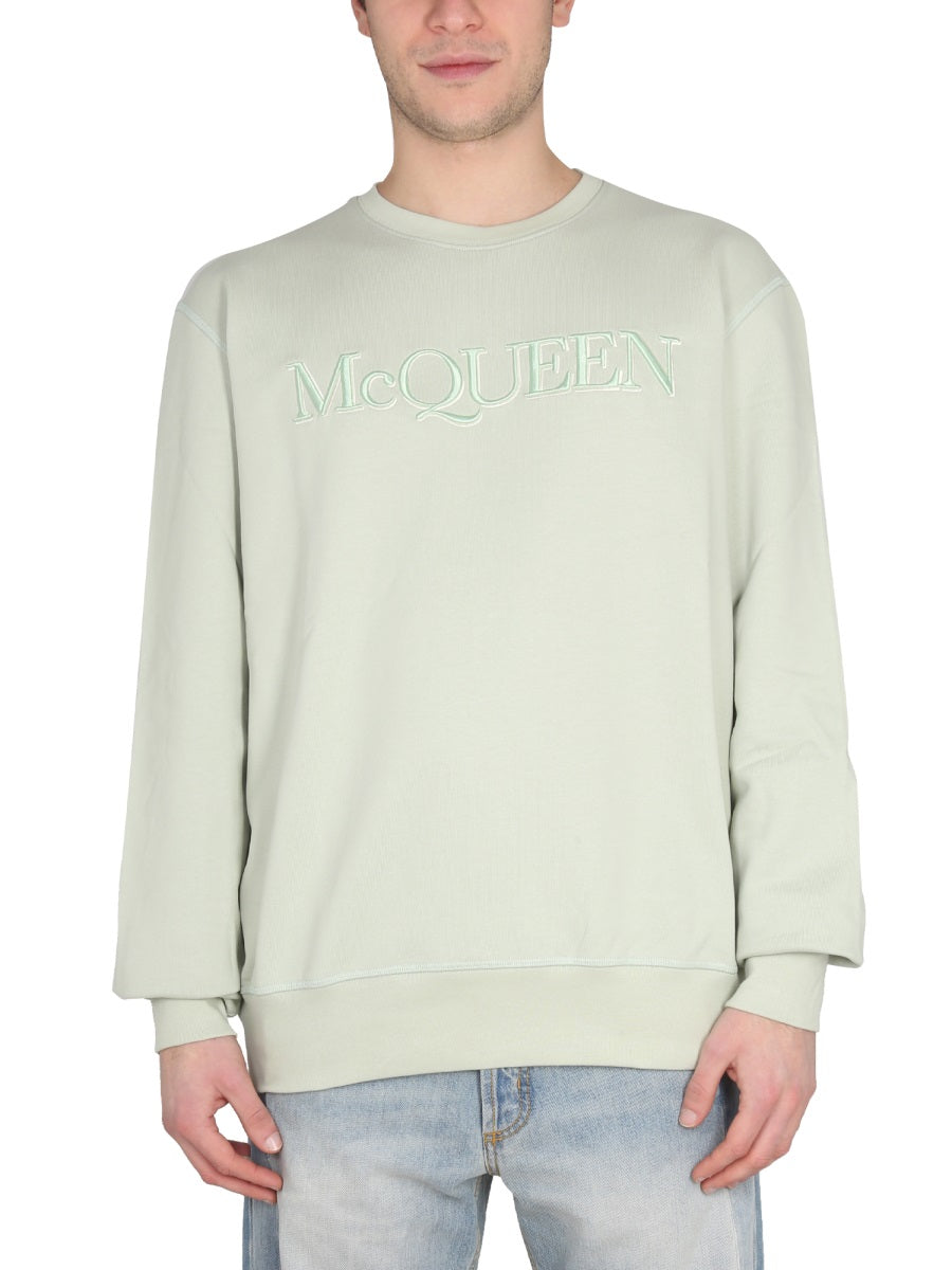 Alexander Mcqueen Men Sweatshirt With Logo Embroidery