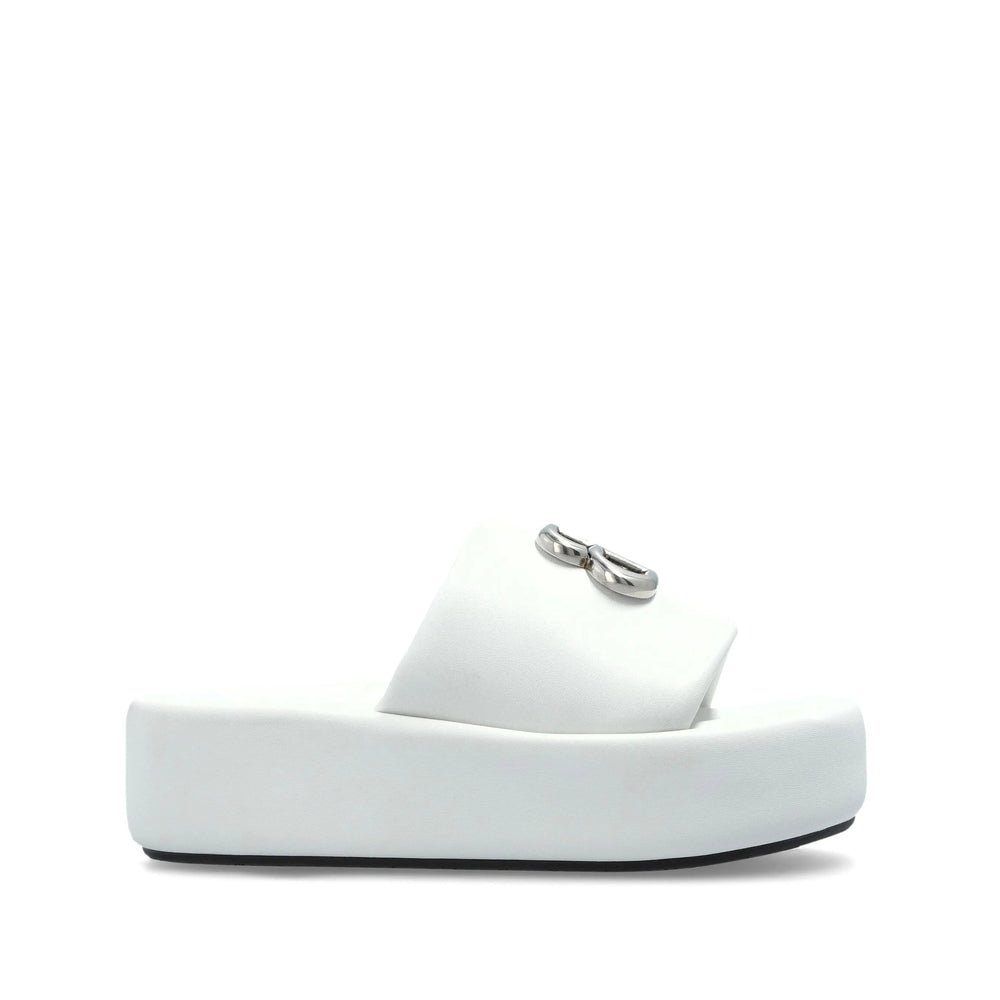 Balenciaga White Flip-Flops & Slides Women