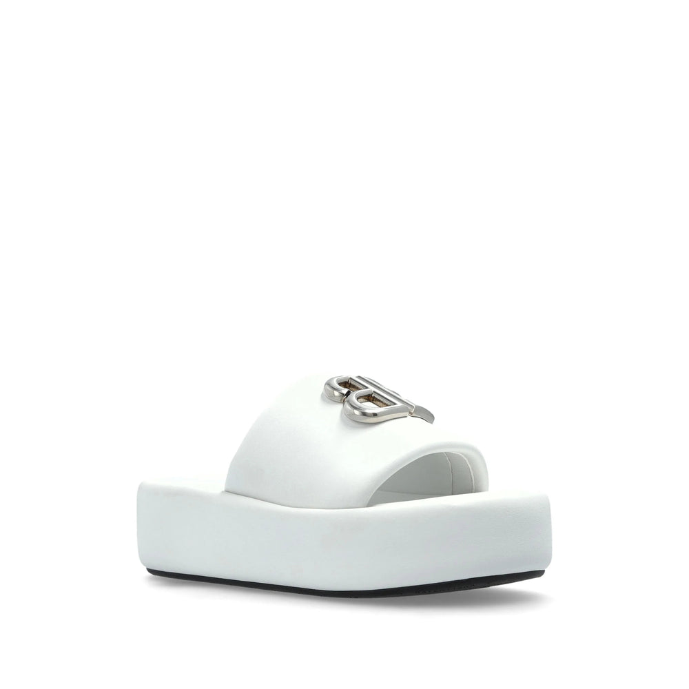 Balenciaga White Flip-Flops & Slides Women