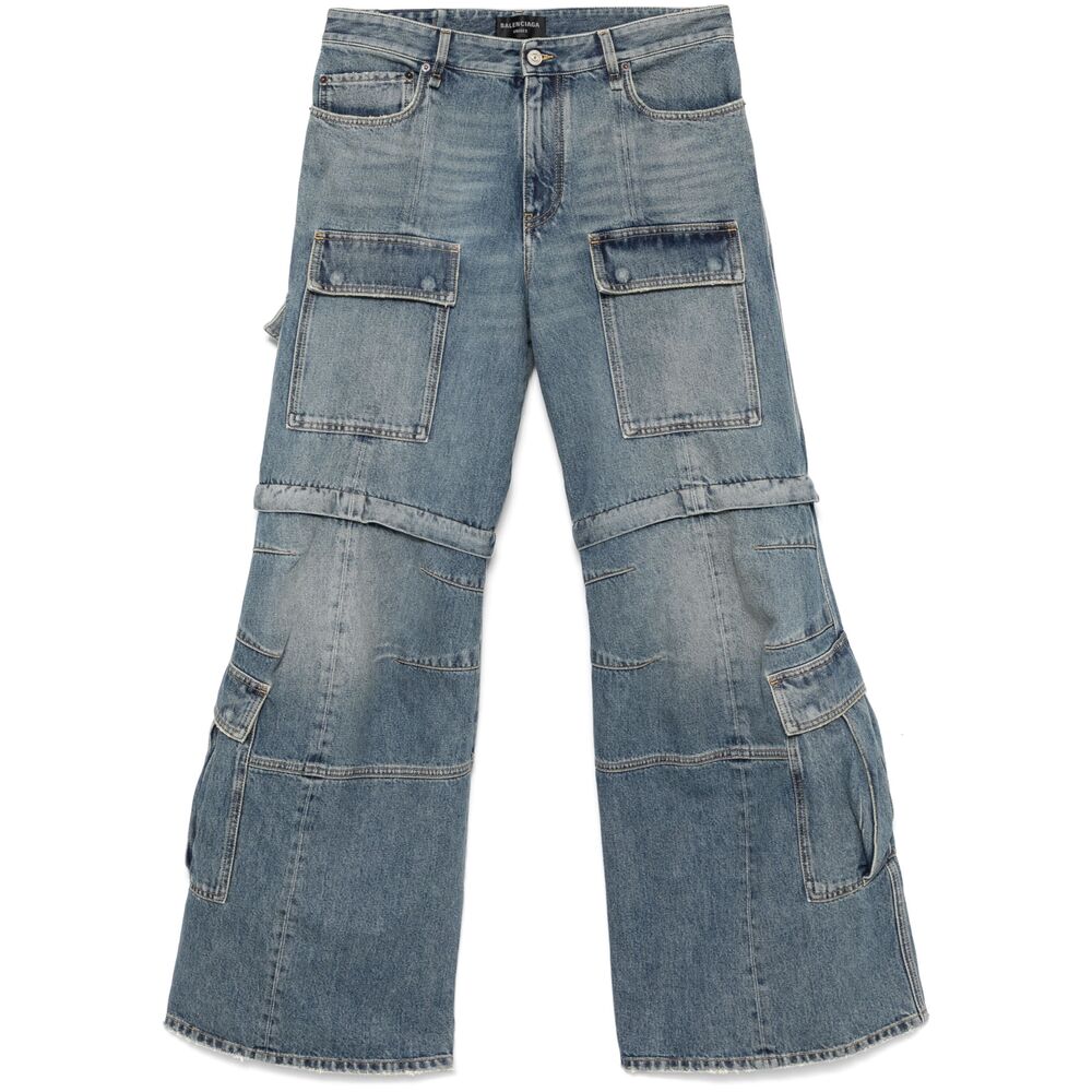 Balenciaga Blue Denim - Wide-Leg Jeans Men