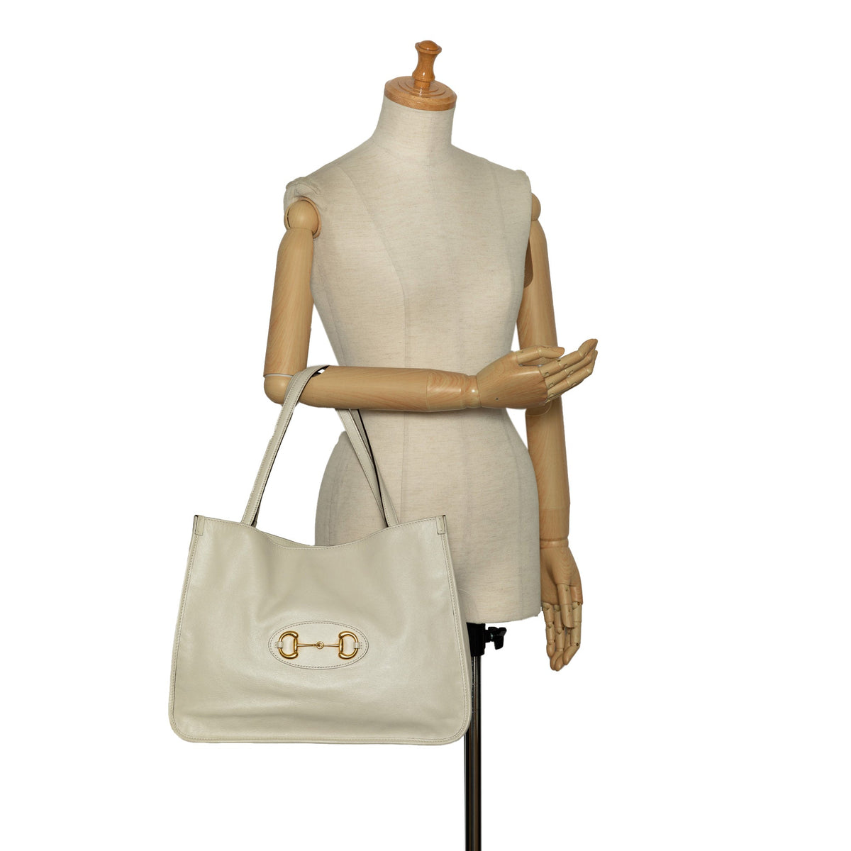 GUCCI Horsebit 1995 Leather Tote Bag