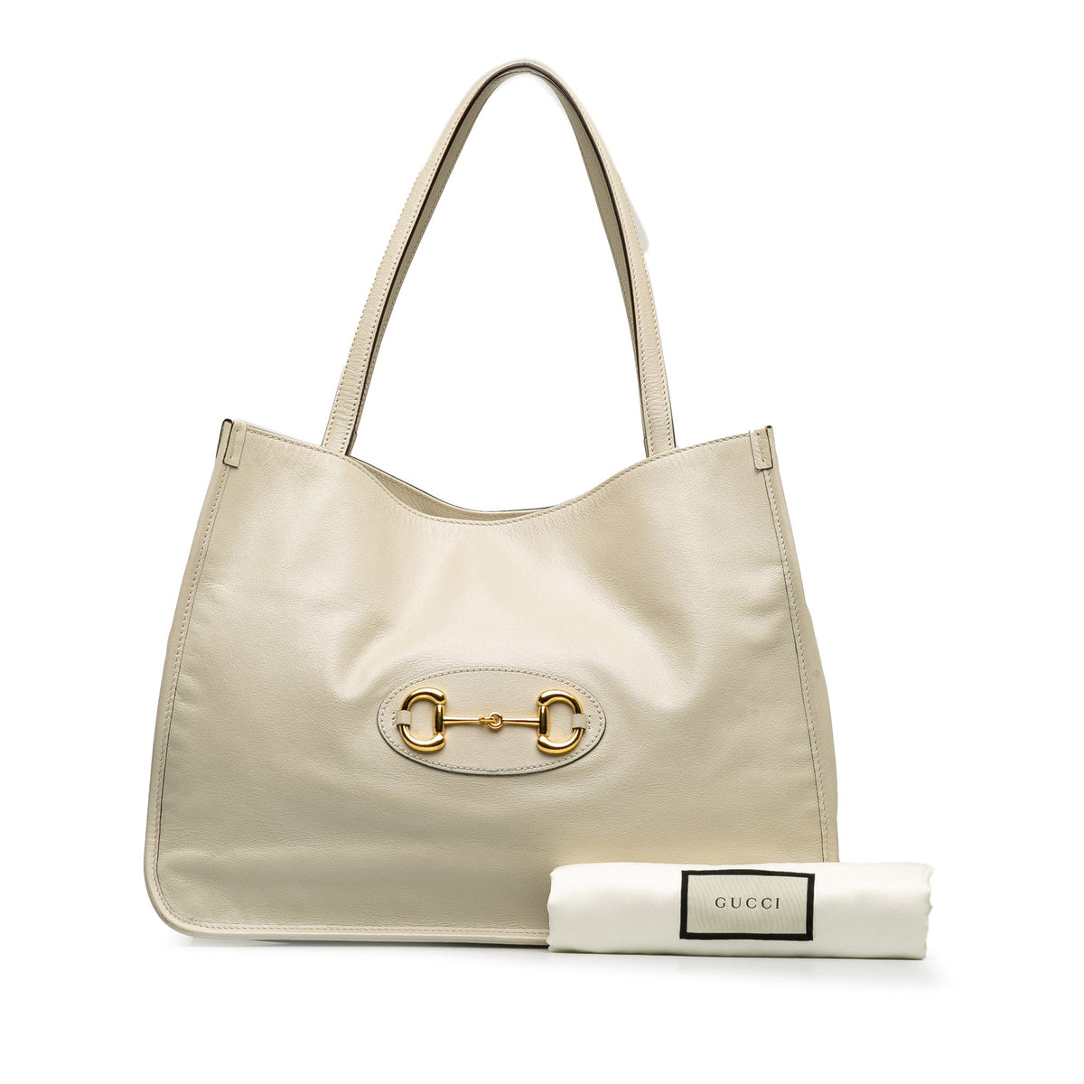 GUCCI Horsebit 1995 Leather Tote Bag