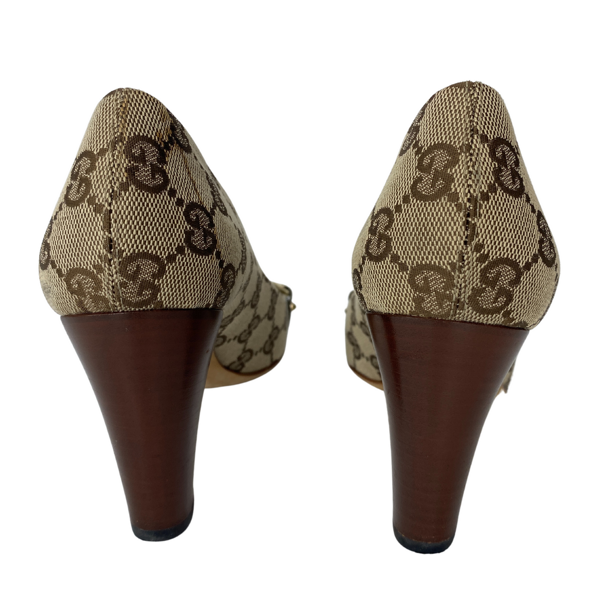 Vintage Gucci Monogram Canvas Pumps |US6|IT36|