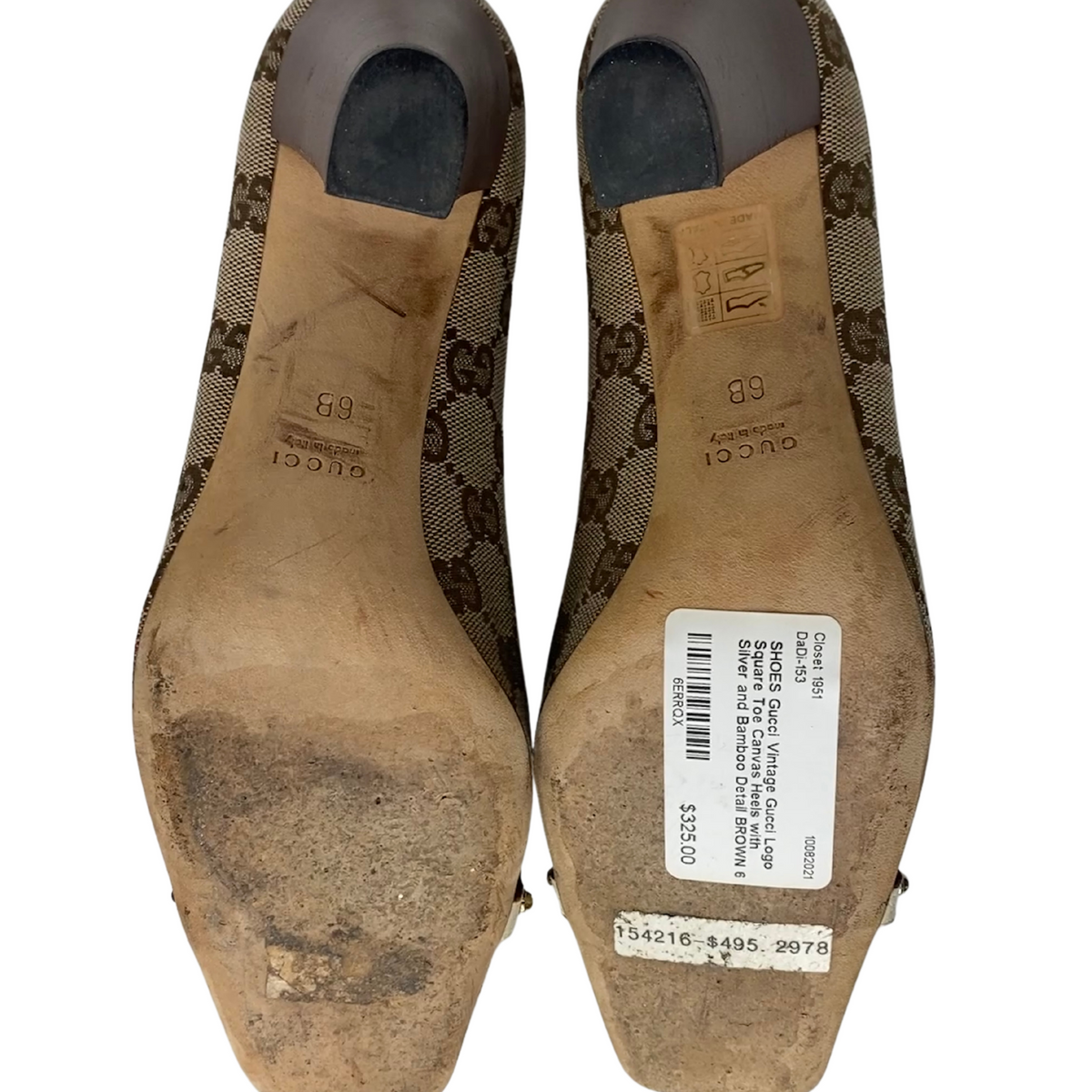 Vintage Gucci Monogram Canvas Pumps |US6|IT36|