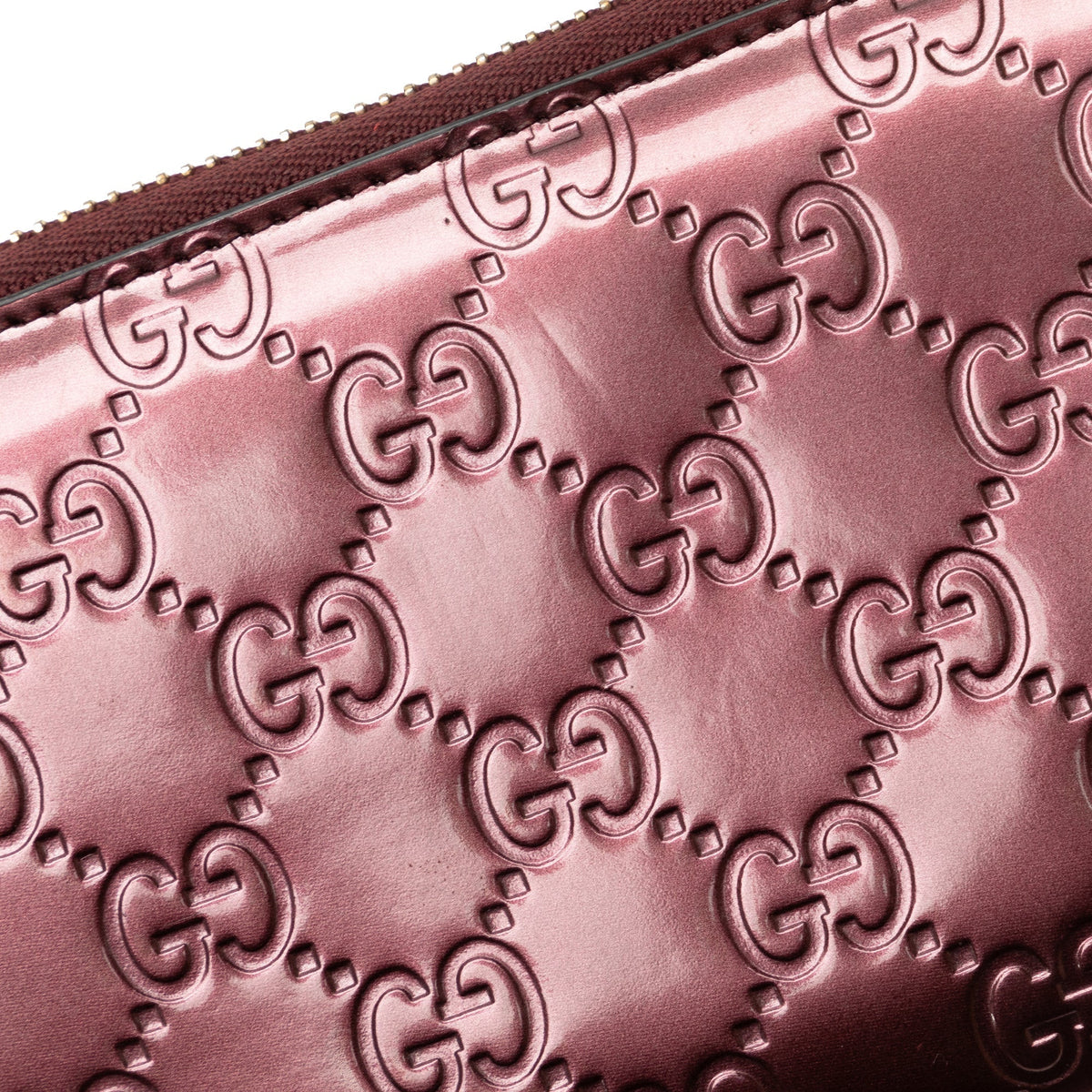 GUCCIssima Patent Zip Around Long Wallet Long Wallets