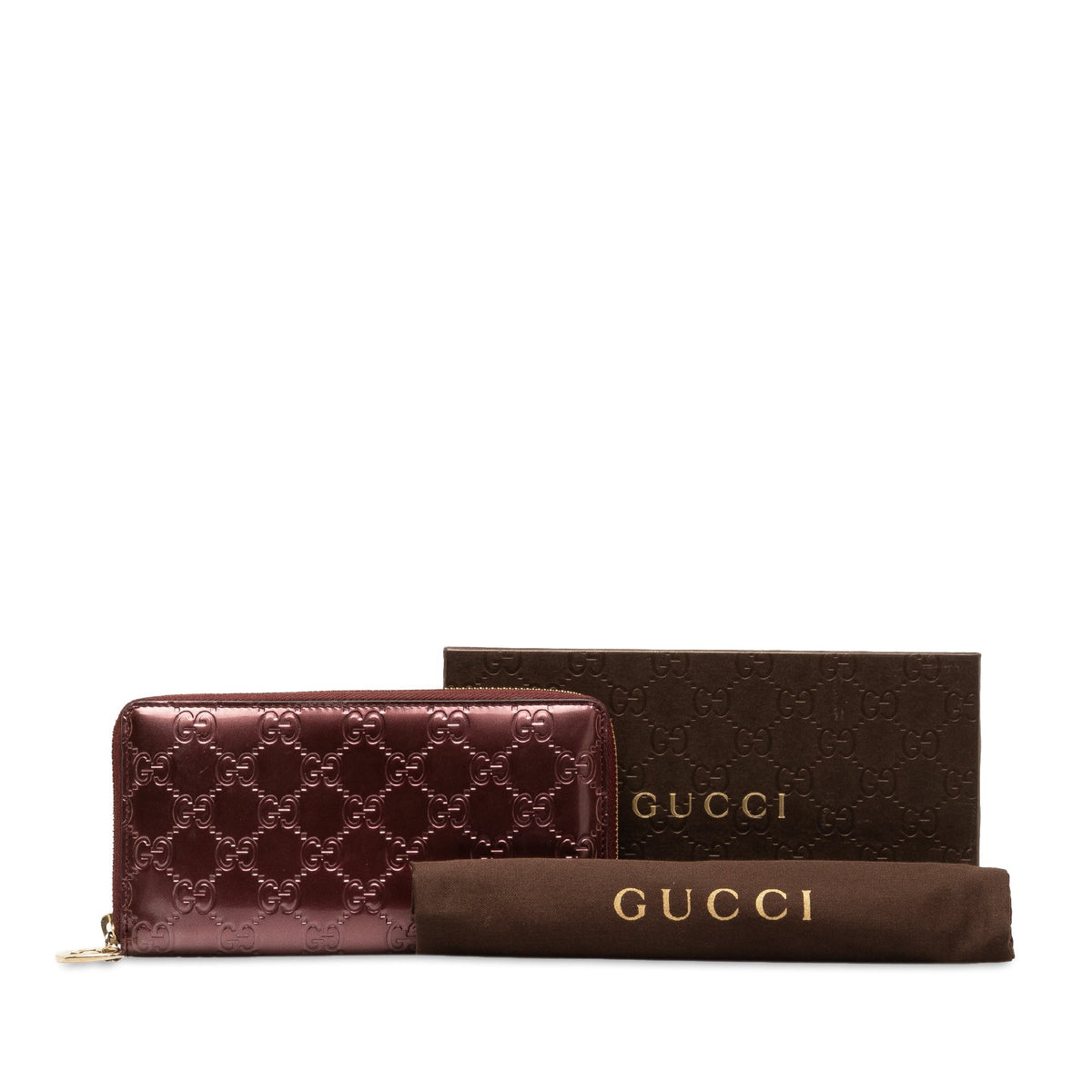 GUCCIssima Patent Zip Around Long Wallet Long Wallets