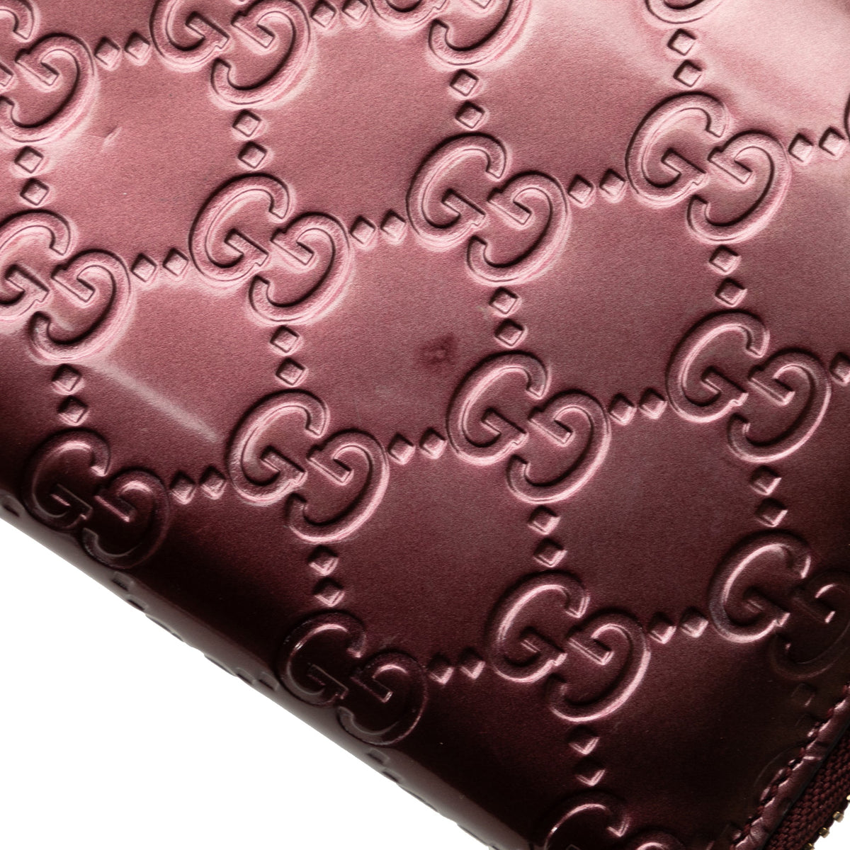 GUCCIssima Patent Zip Around Long Wallet Long Wallets