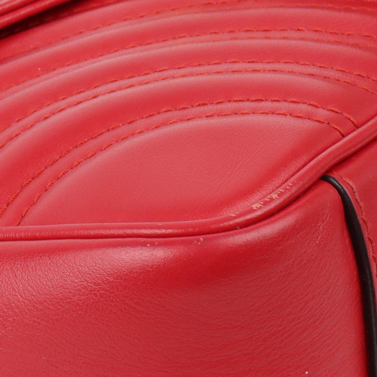 Gucci Small Red Marmont Shoulder Bag.