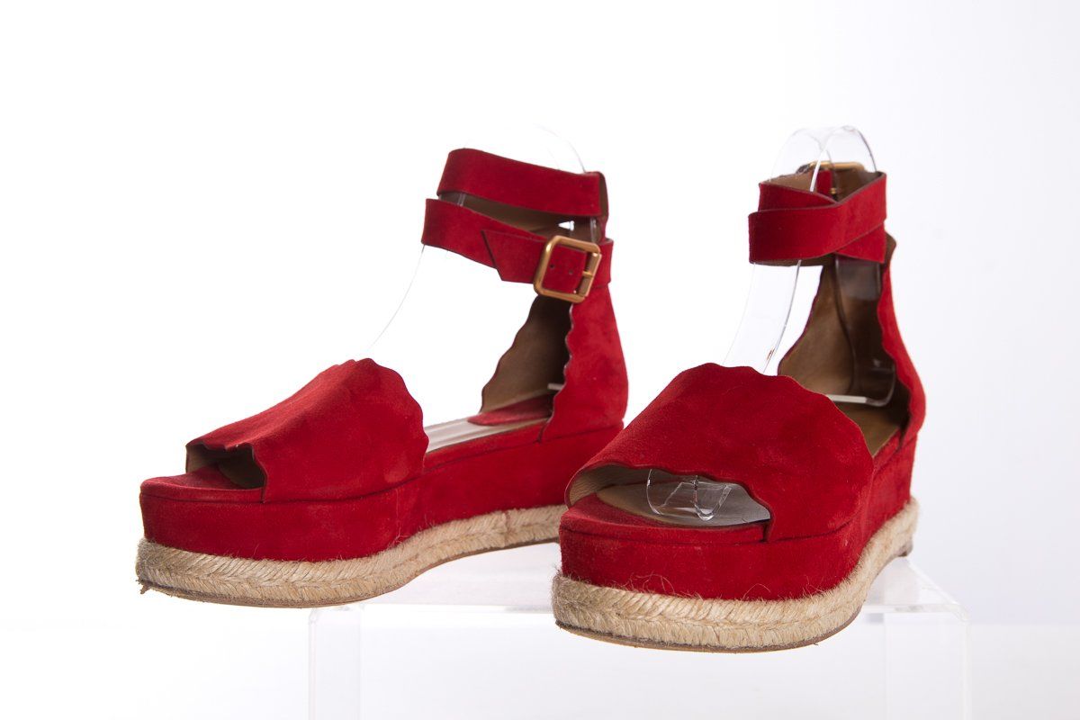 Chloe 38 Red Espadrille