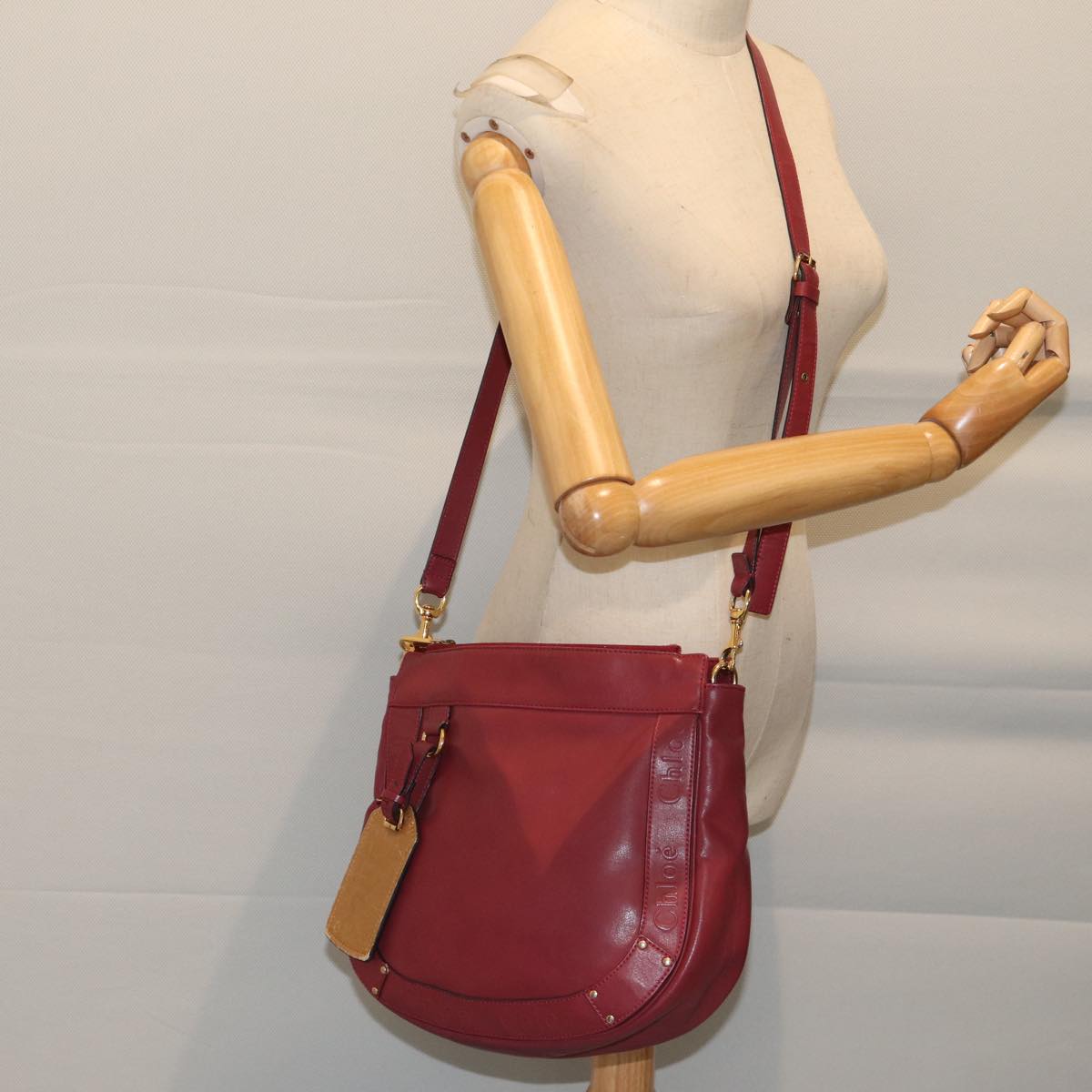 Chloe Shoulder Bag Leather Pink 70409