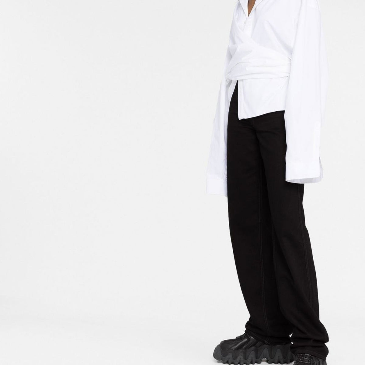 BALENCIAGA Oversized Wrap Shirt - Long Sleeve