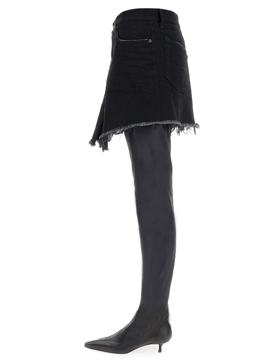 BALENCIAGA Chic Women's Mini Skirt with Belt Loops