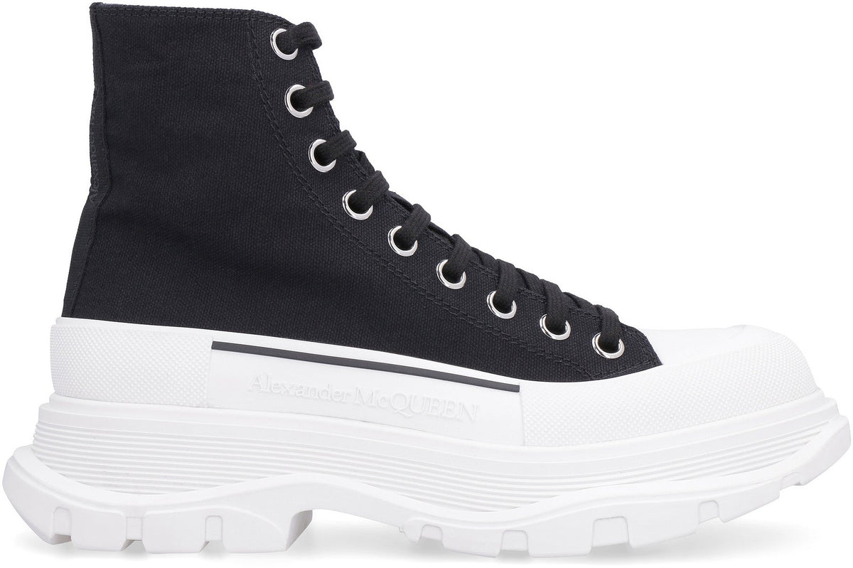 TREAD SLICK LACE-UP ANKLE BOOTS