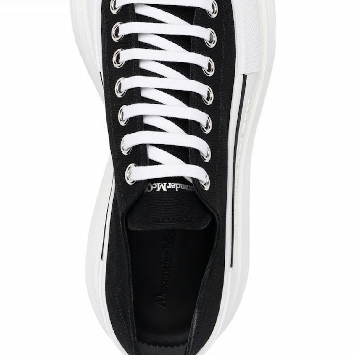 BLACK/WHITE TREAD SLICK SHOES