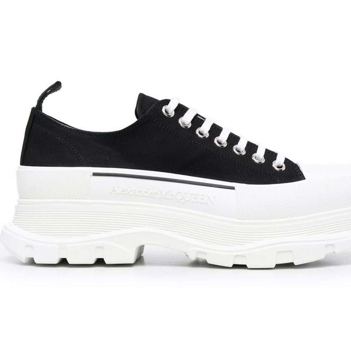 BLACK/WHITE TREAD SLICK SHOES