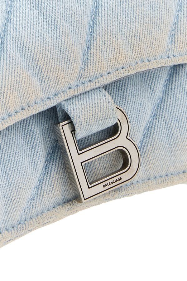 BALENCIAGA Denim Crush S Mini Shoulder Handbag