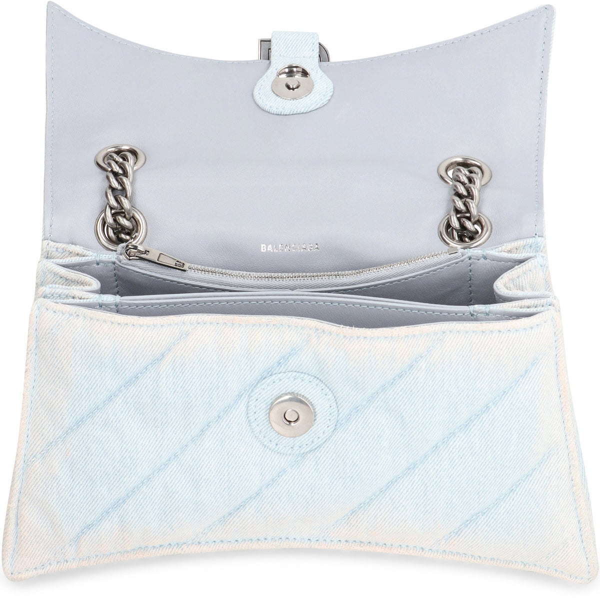 BALENCIAGA Denim Crush S Mini Shoulder Handbag