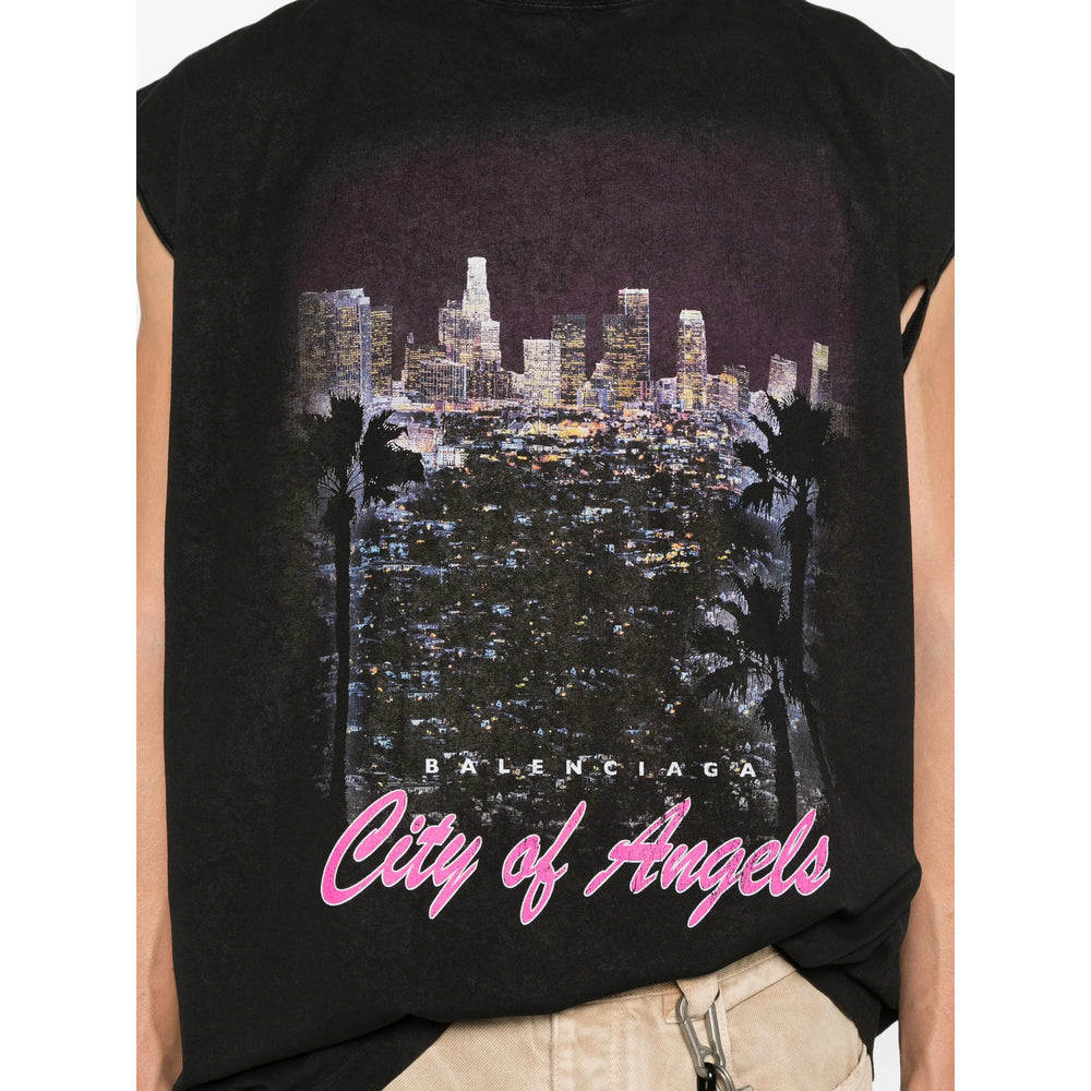 Balenciaga Black T-Shirts & Vests - Vests & Tanks Men