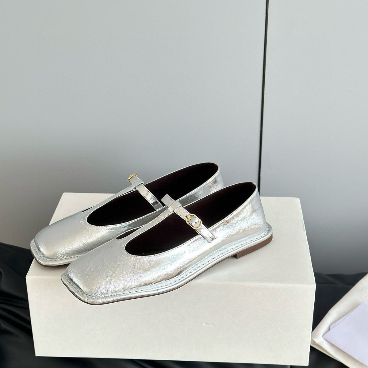 THE ROW T STRAP FLATS