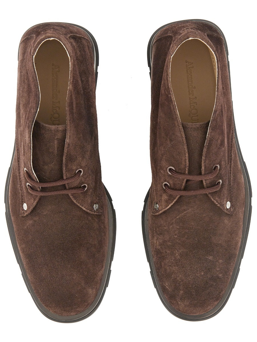 Alexander Mcqueen Men Suede Boot
