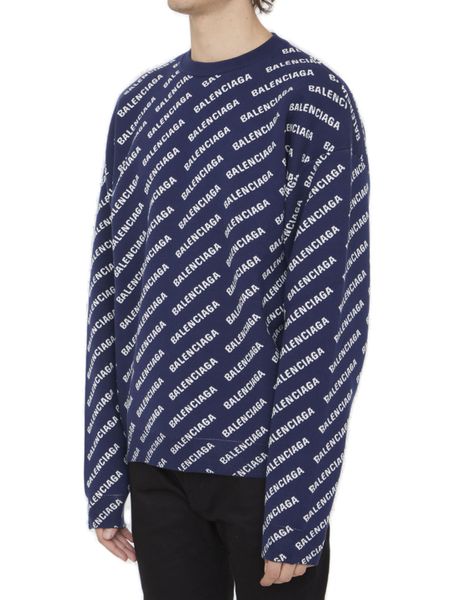 BALENCIAGA Long Sleeve Crew-Neck Sweater