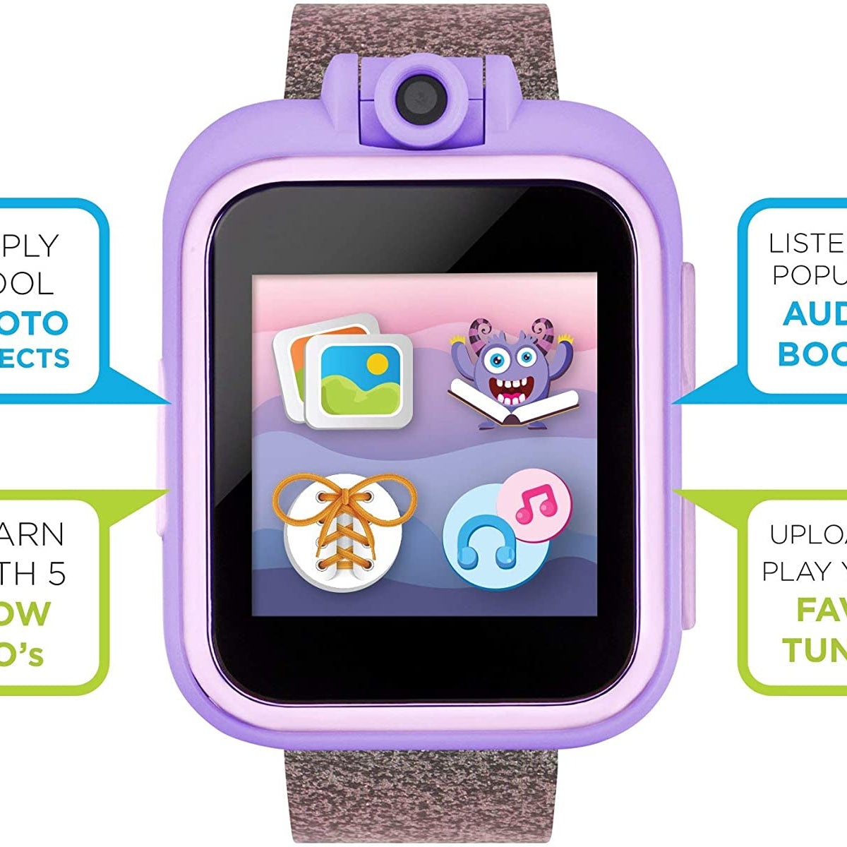 PlayZoom 2 Kids Smartwatch: Purple/Pink Glitter