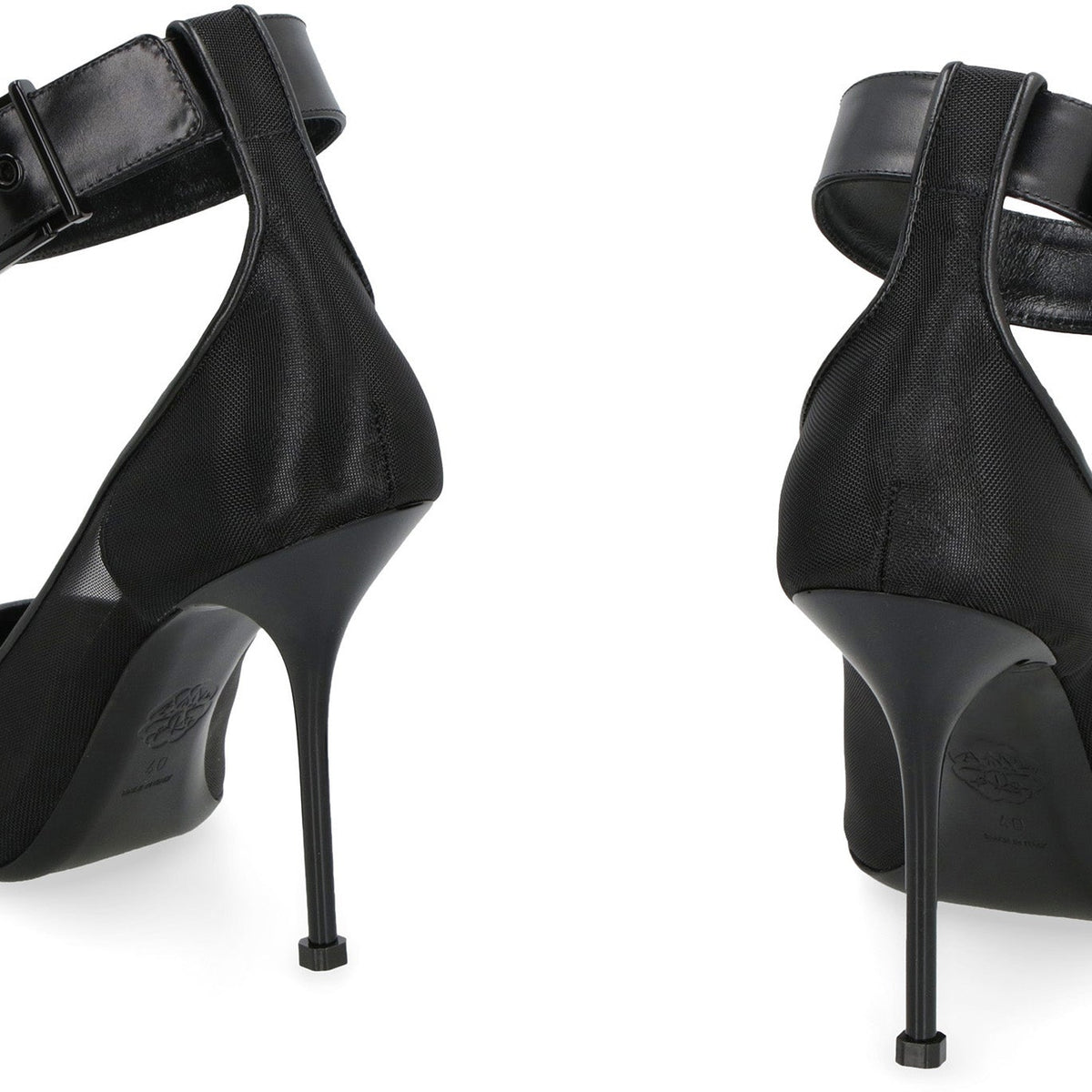 PUNK MESH POINTY-TOE PUMPS
