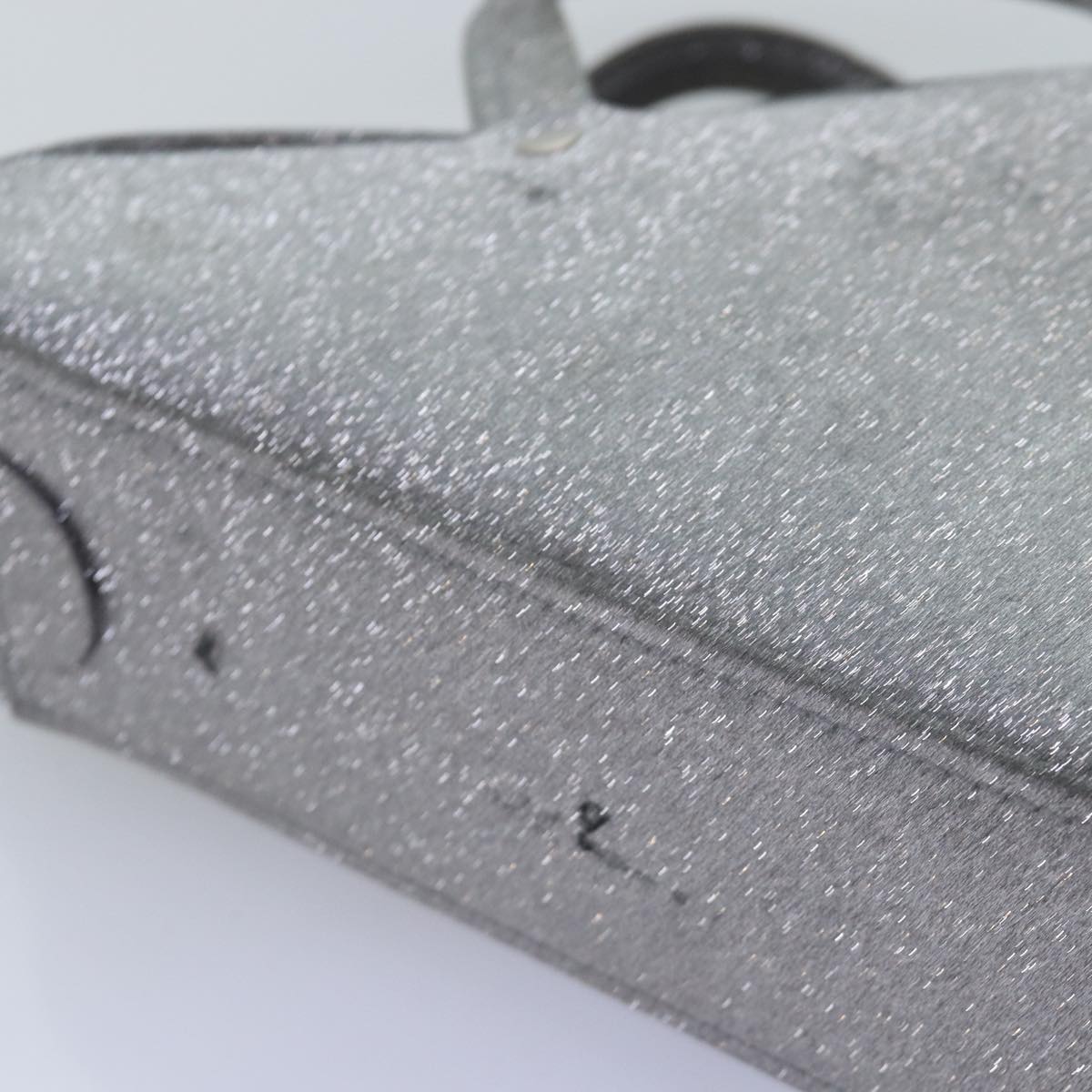 balenciaga Triangle Duffle XS Hand Bag Leather 2way Silver 531048 Auth 74610