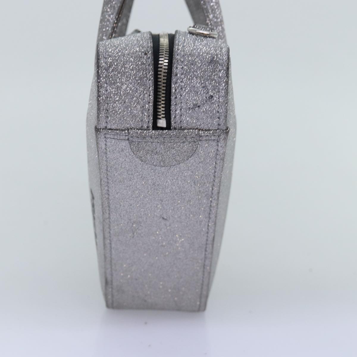 balenciaga Triangle Duffle XS Hand Bag Leather 2way Silver 531048 Auth 74610