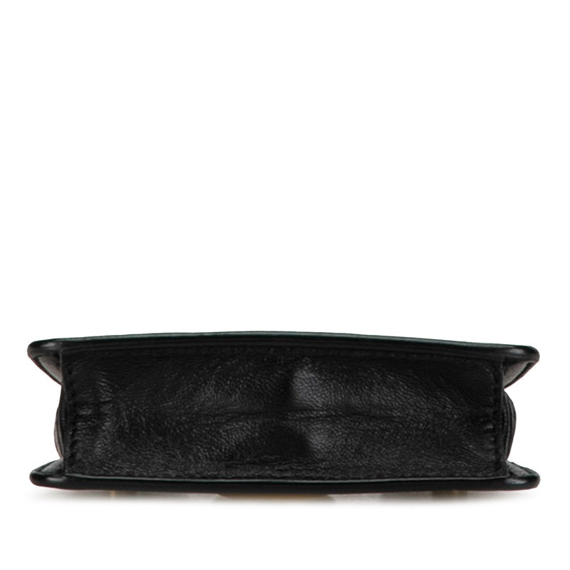 Top quality Fendi Nano Peacebu Chain Mini Shoulder Bag Charm 7AR993 Black G Leather  Top quality Fendi