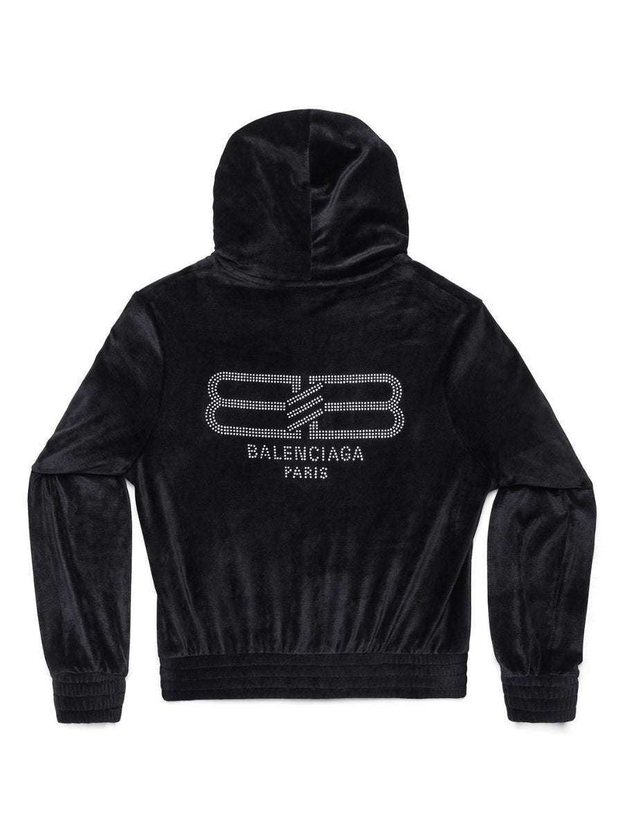 BALENCIAGA Zippered Sweatshirt with Hood for Women