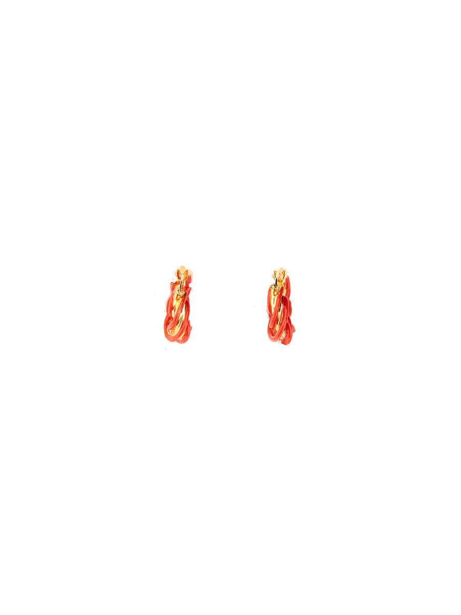 Bottega Veneta Women Pillar Hoop Earrings