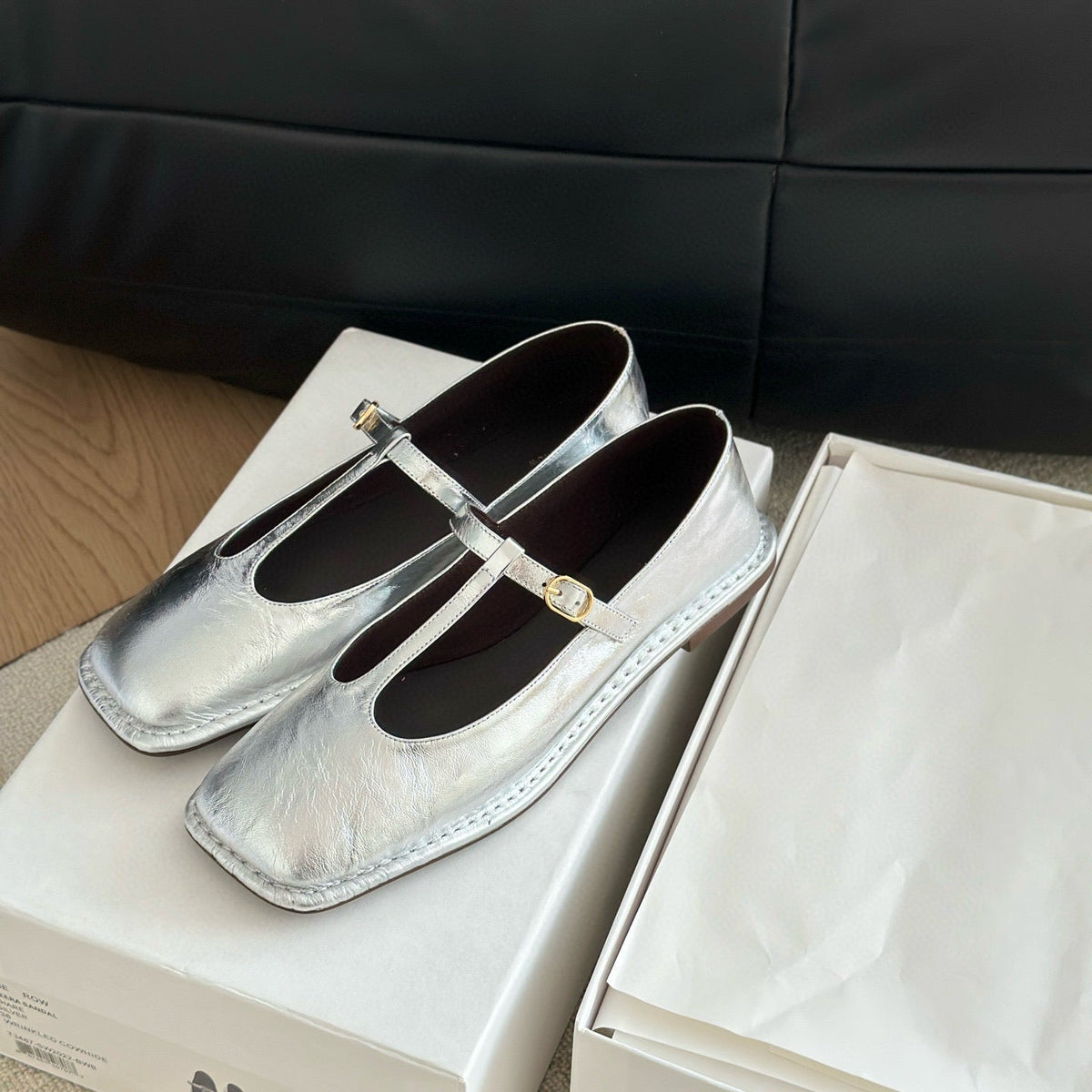 THE ROW T STRAP FLATS