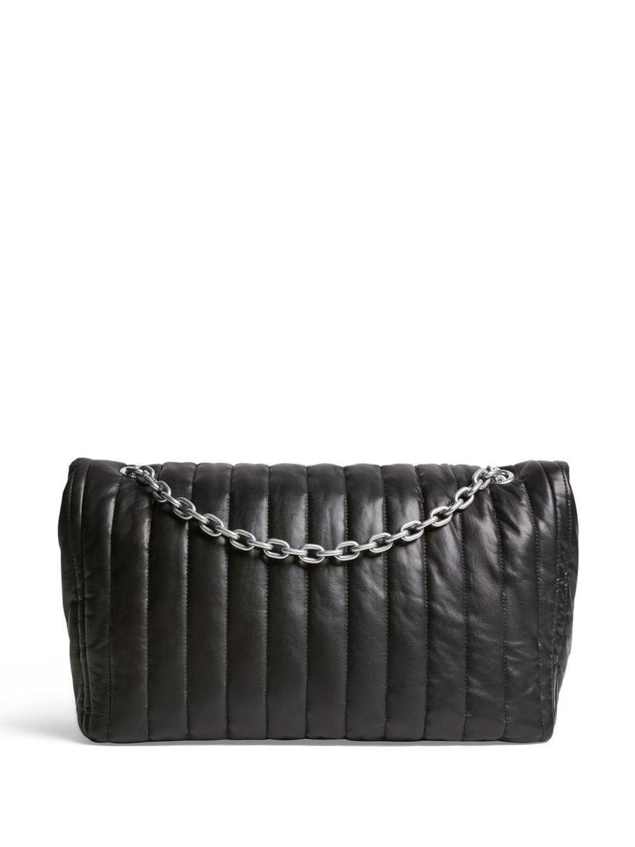 BALENCIAGA Medium Monaco Chain Handbag with Antique Gold Logo - 32.5 cm