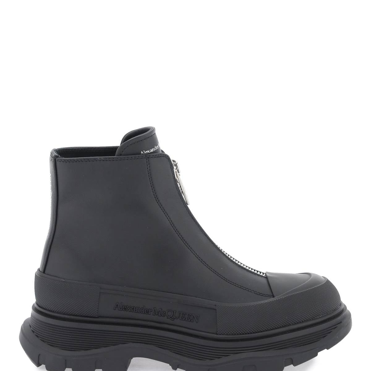 ZIP TREAD SLICK ANKLE BOOTS