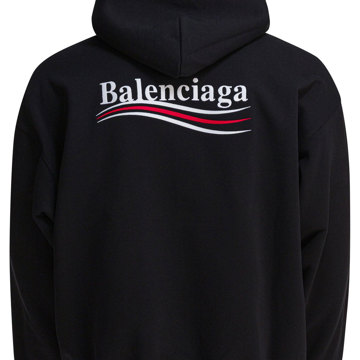 BALENCIAGA Cotton Hoodie with Ribbed Edges for Men - FW25 Collection