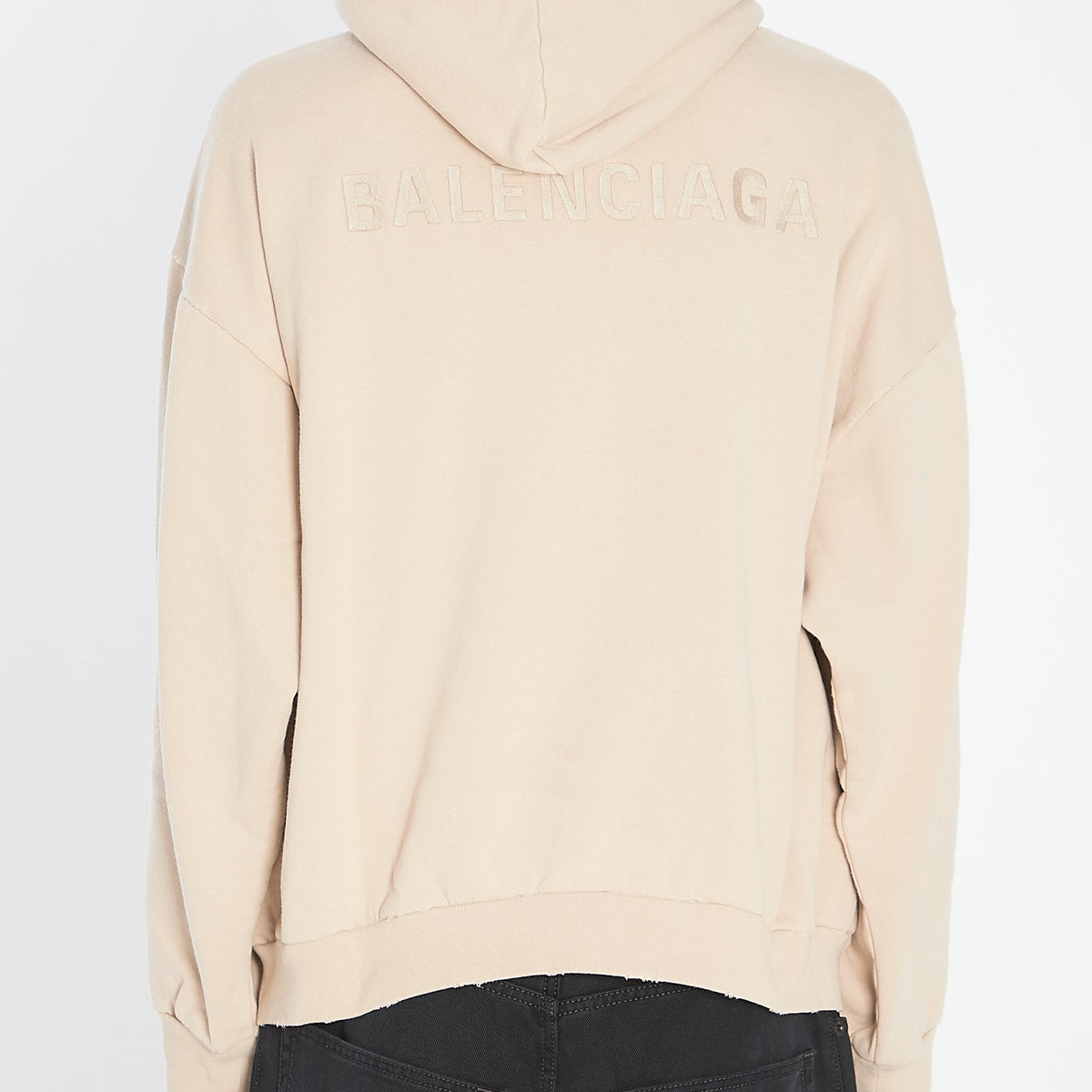 BALENCIAGA New Back Distressed Oversized Hoodie