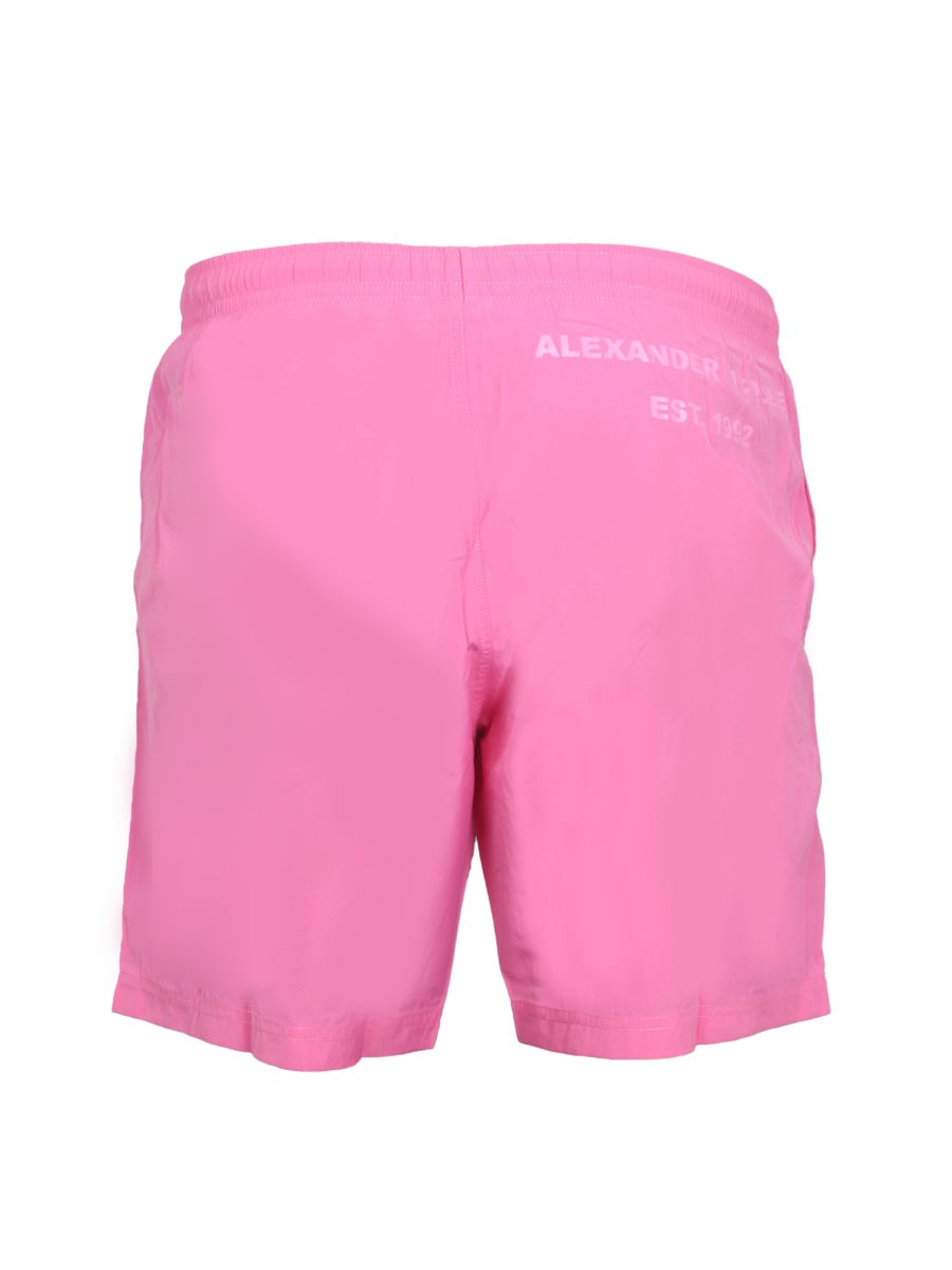 Alexander Mcqueen Men Logo Print Swimsuit