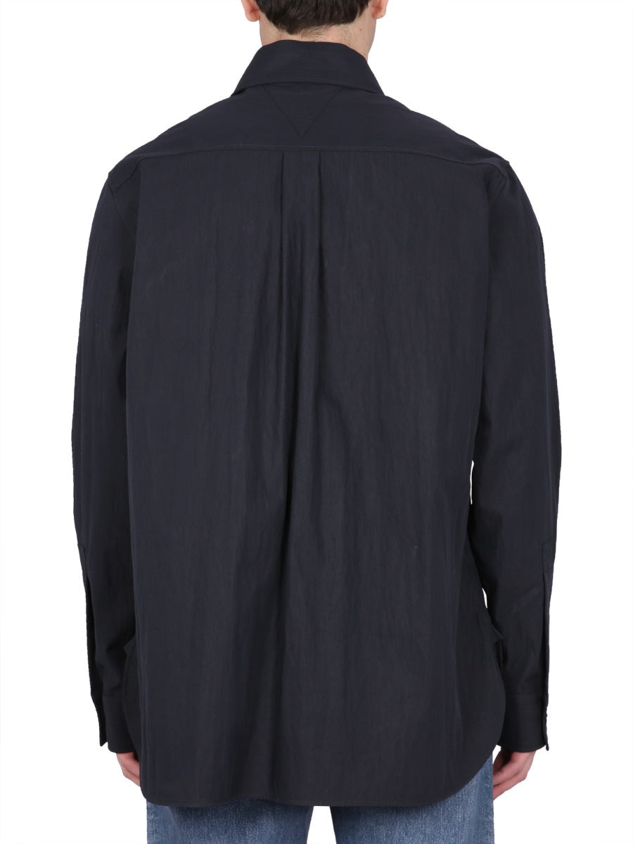 Bottega Veneta Men Cotton Twill Shirt