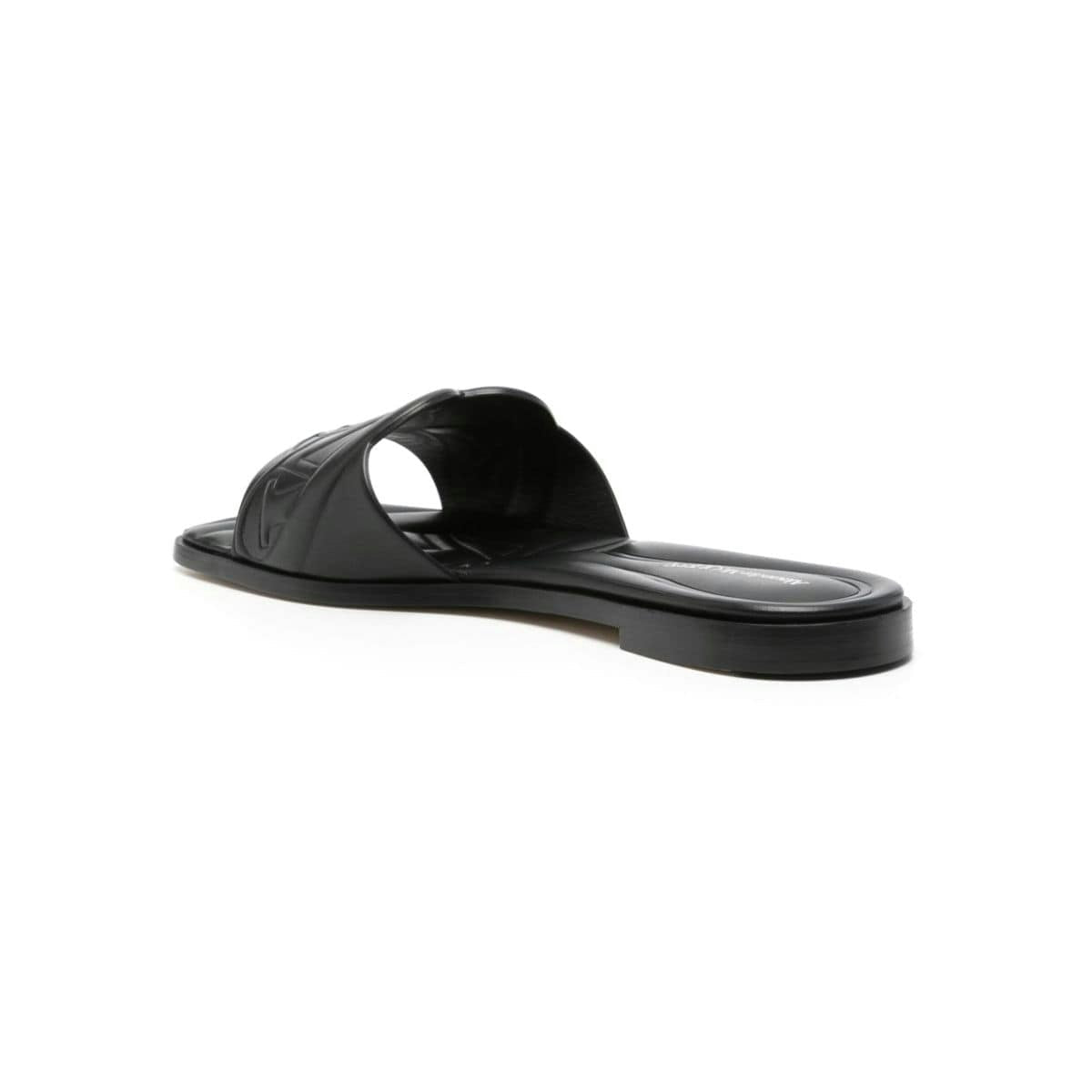 SEAL LEATHER FLAT SANDALS