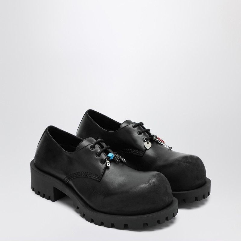 BALENCIAGA Men's Derby Dress Shoes with Extra-Large Toe