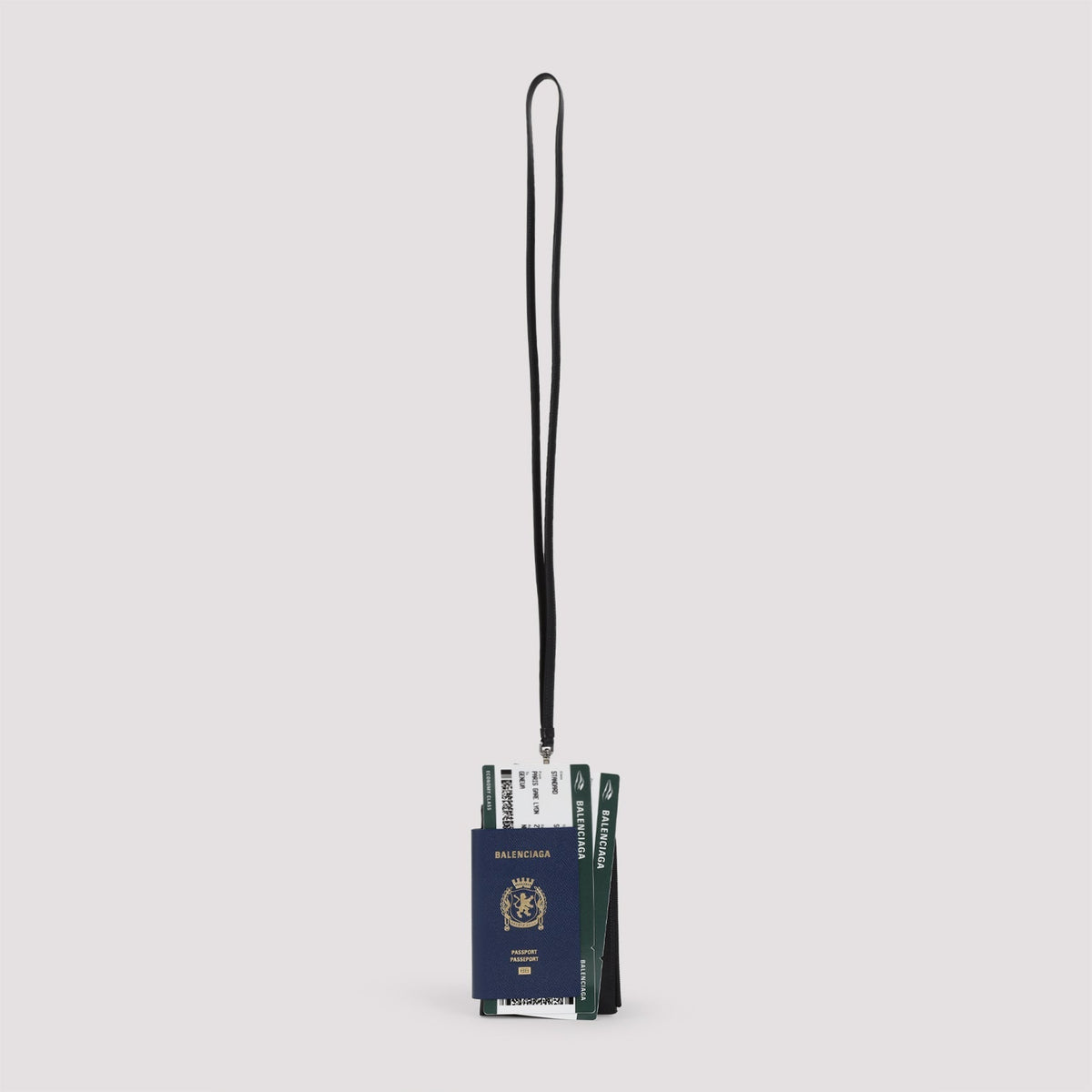BALENCIAGA Mini Semi Matte Leather Passport Phone Holder